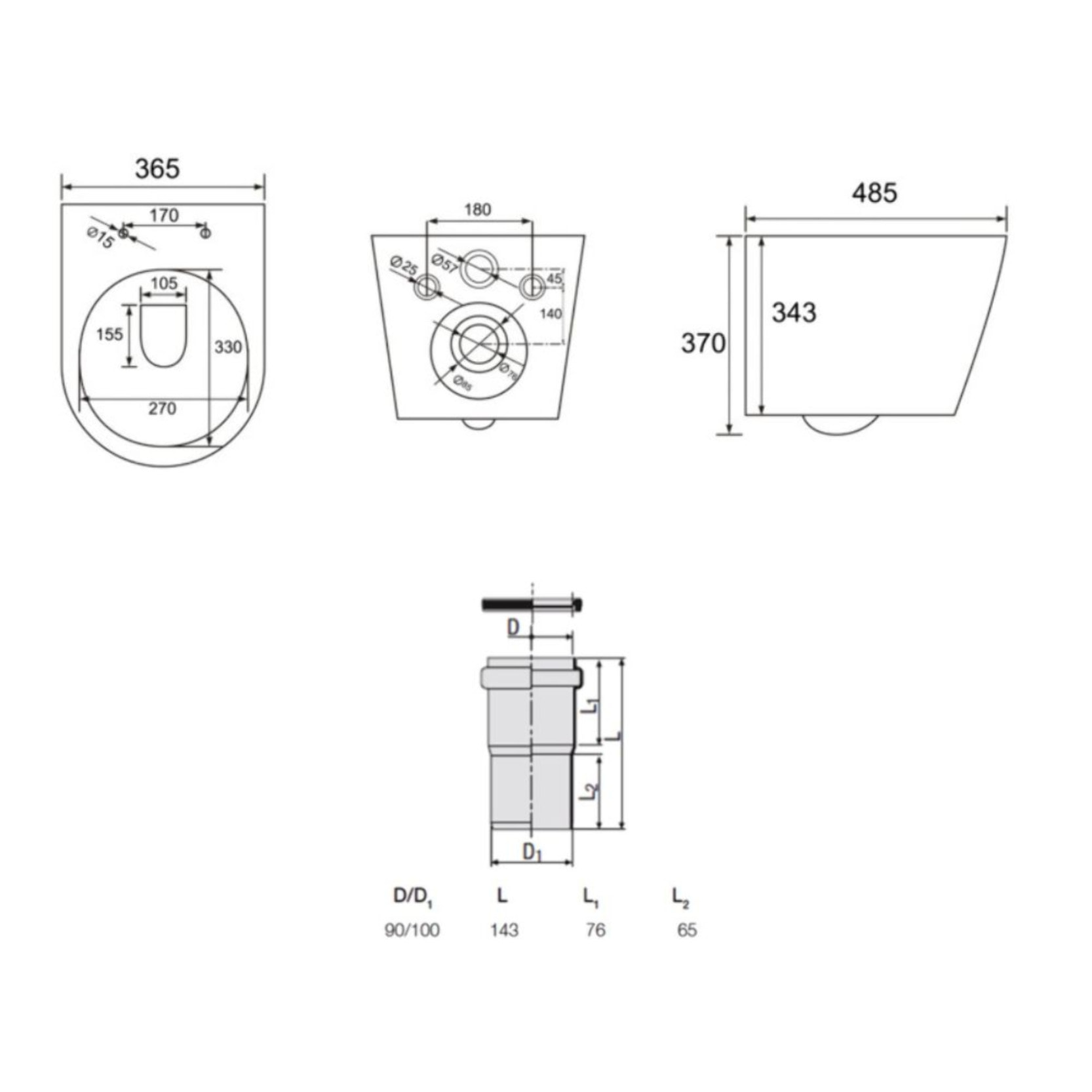 Pack WC bâti ECO 2L Swiss Aqua Technologies + WC suspendu Swiss Aqua Technologies + plaque blanche (STESTINWR04-FR)