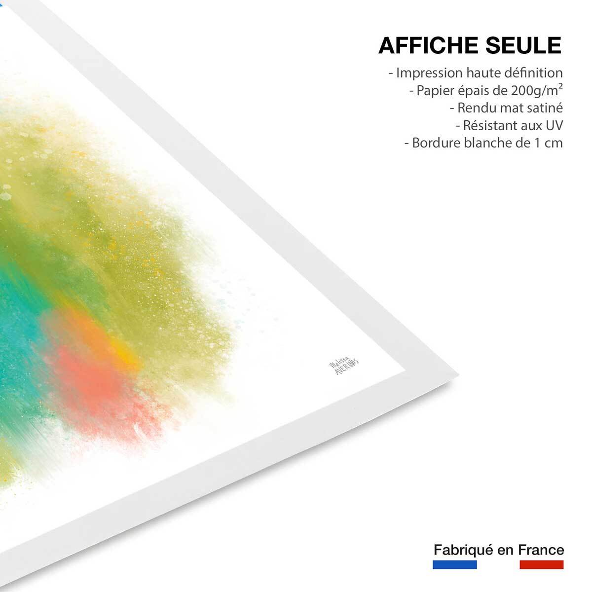 Poster happy green Affiche seule