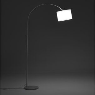 Lampadaire Tomasucci THIE, en marbre et acier, blanc