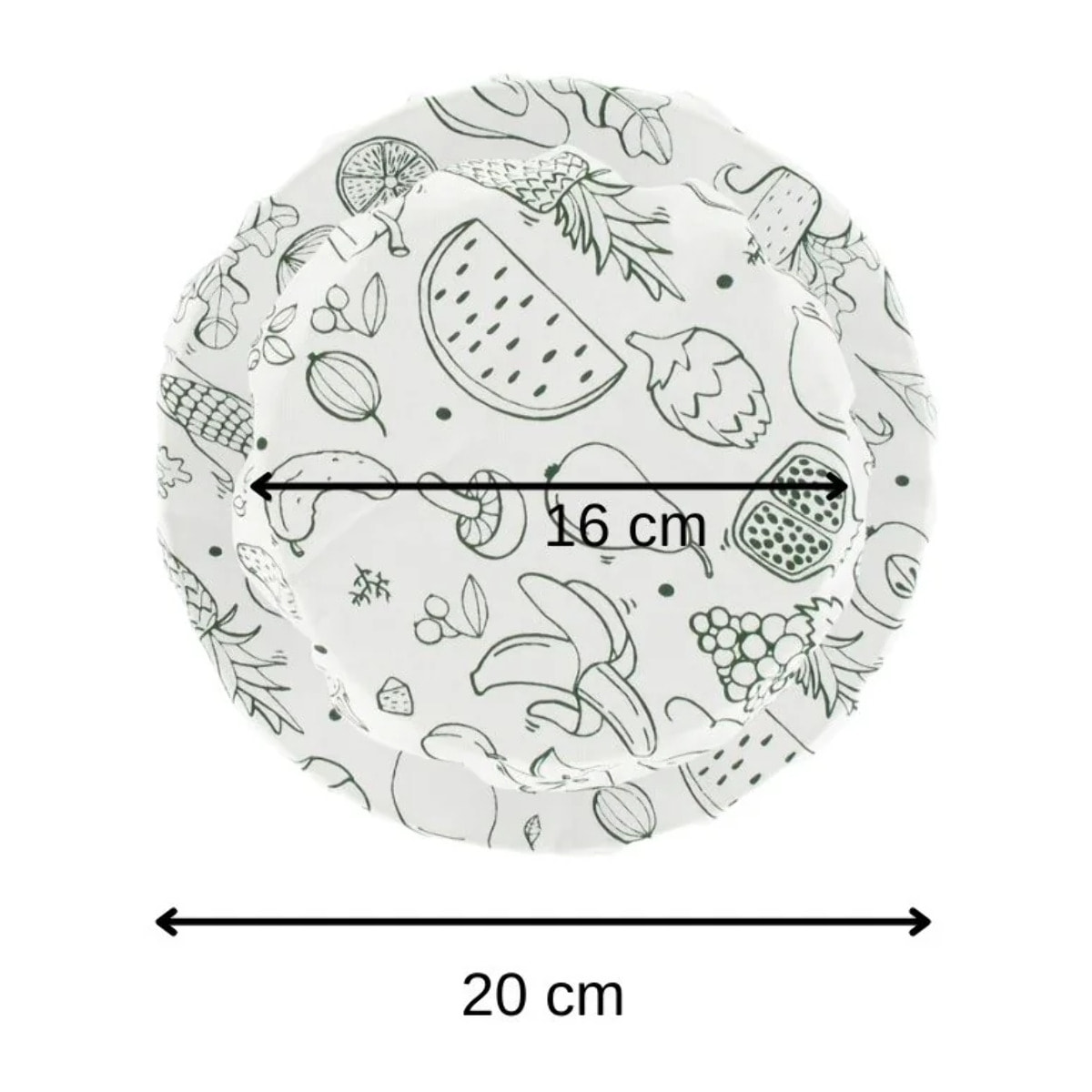 Lot de 3 films étirables réemployables en coton de 8 à 20 cm Fackelmann Eco Friendly