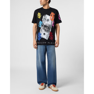 PHILIPP PLEIN Camiseta de cuello redondo y manga corta LOGO