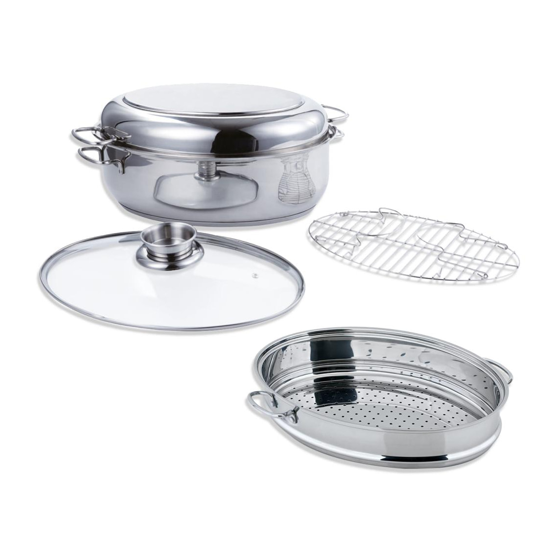 Braisière inox   - 5 pièces