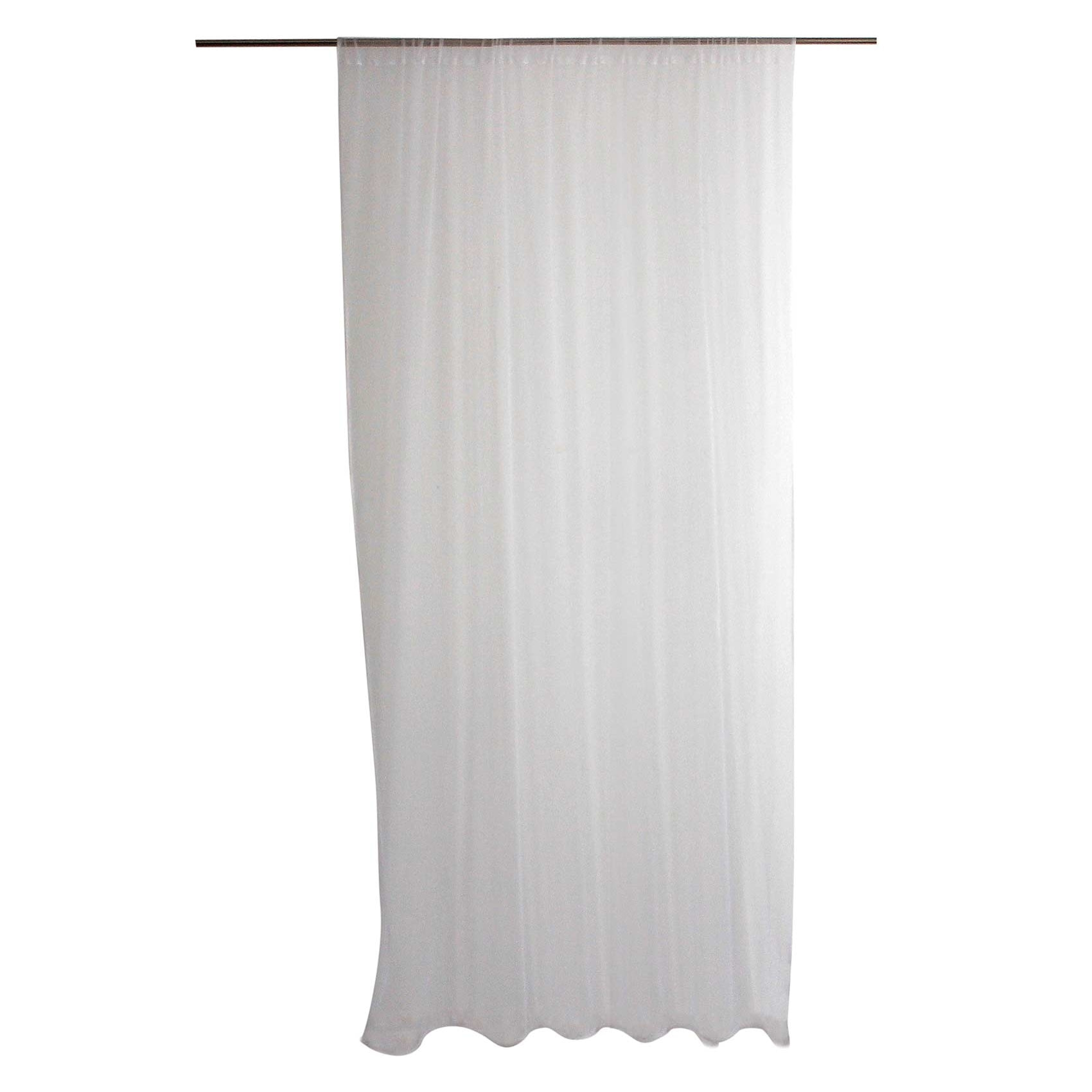 Voilage passe tringle anti moustique - Blanc