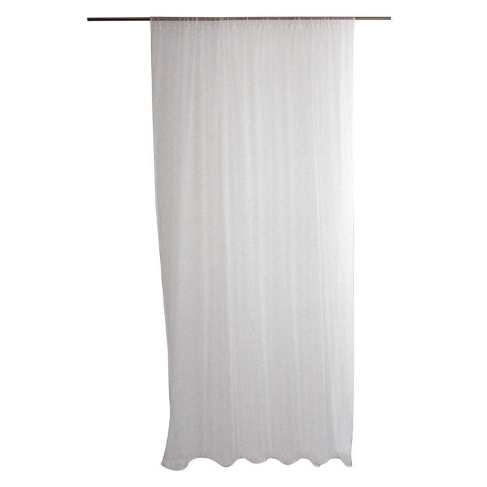 Voilage passe tringle anti moustique - Blanc