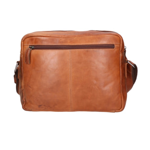 Borsa a tracolla unisex in vera pelle - Modello False - 100% pelle di vacchetta - 31.0 x 23.0 x 11.0 cm