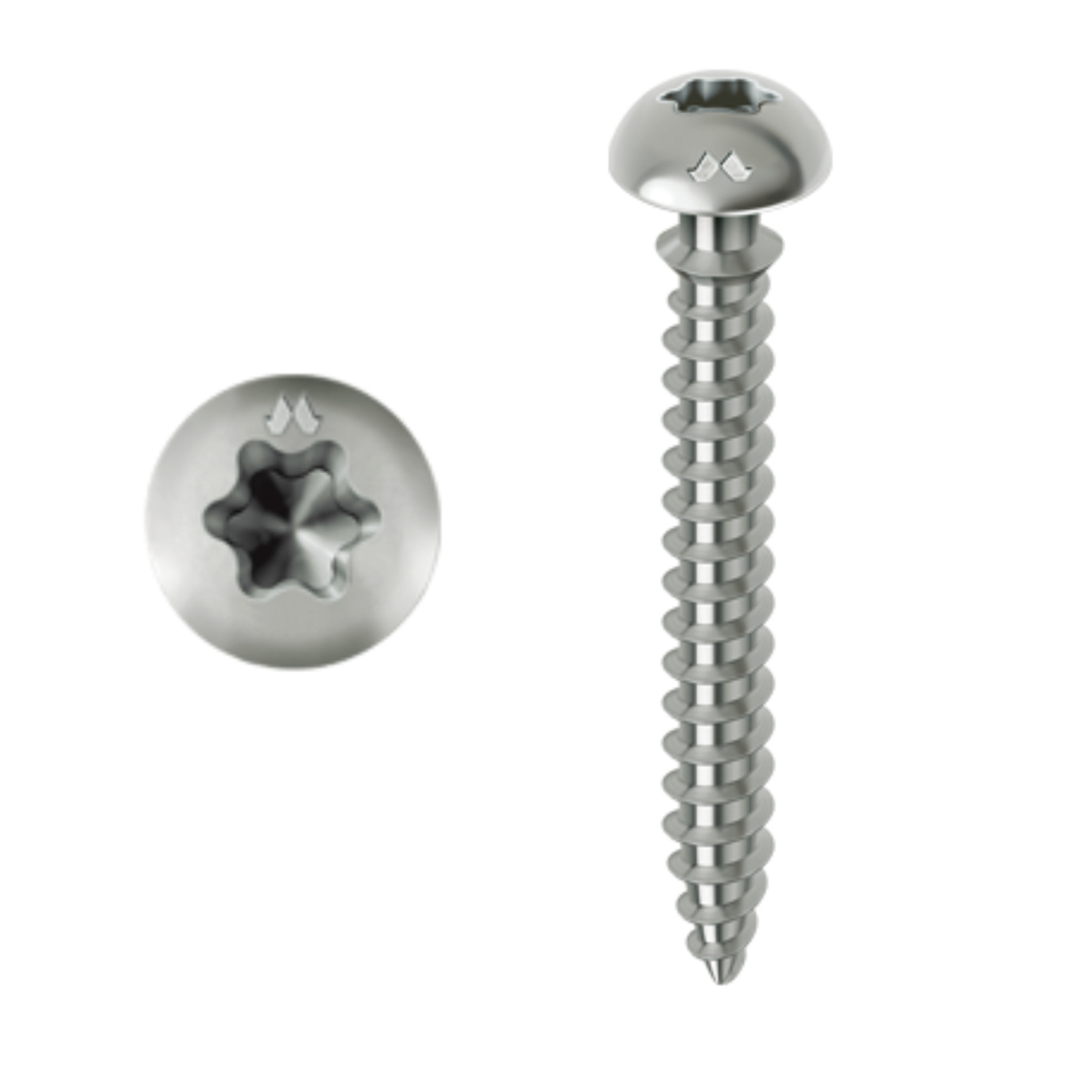 Vis MUSTAD Framex pour PVC - Tête fraisée réduite Torx - Ø6x70 mm - Boite de 100 - Chromiting - SP305A600700C8C
