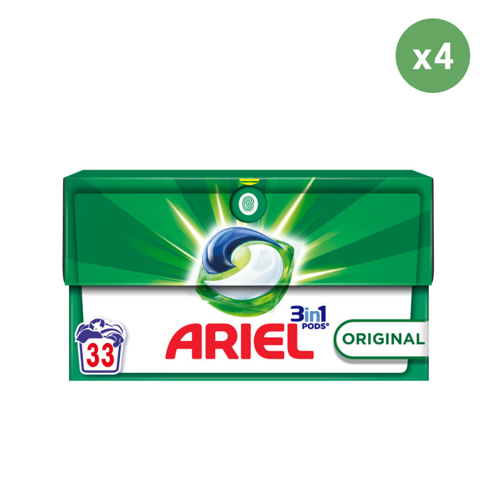 4x33 Pods Original, Lessive En Capsules Ariel