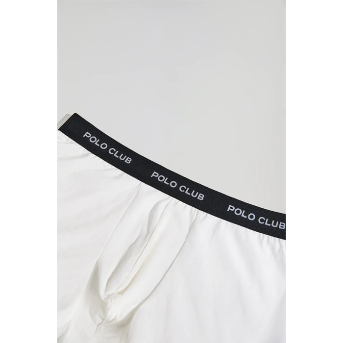 Boxer blanco y negro con logotipo Polo Club