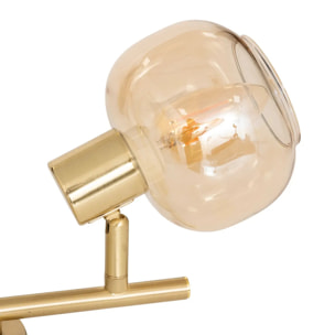 Applique murale/plafonnier Pilia ambre 28x11cm