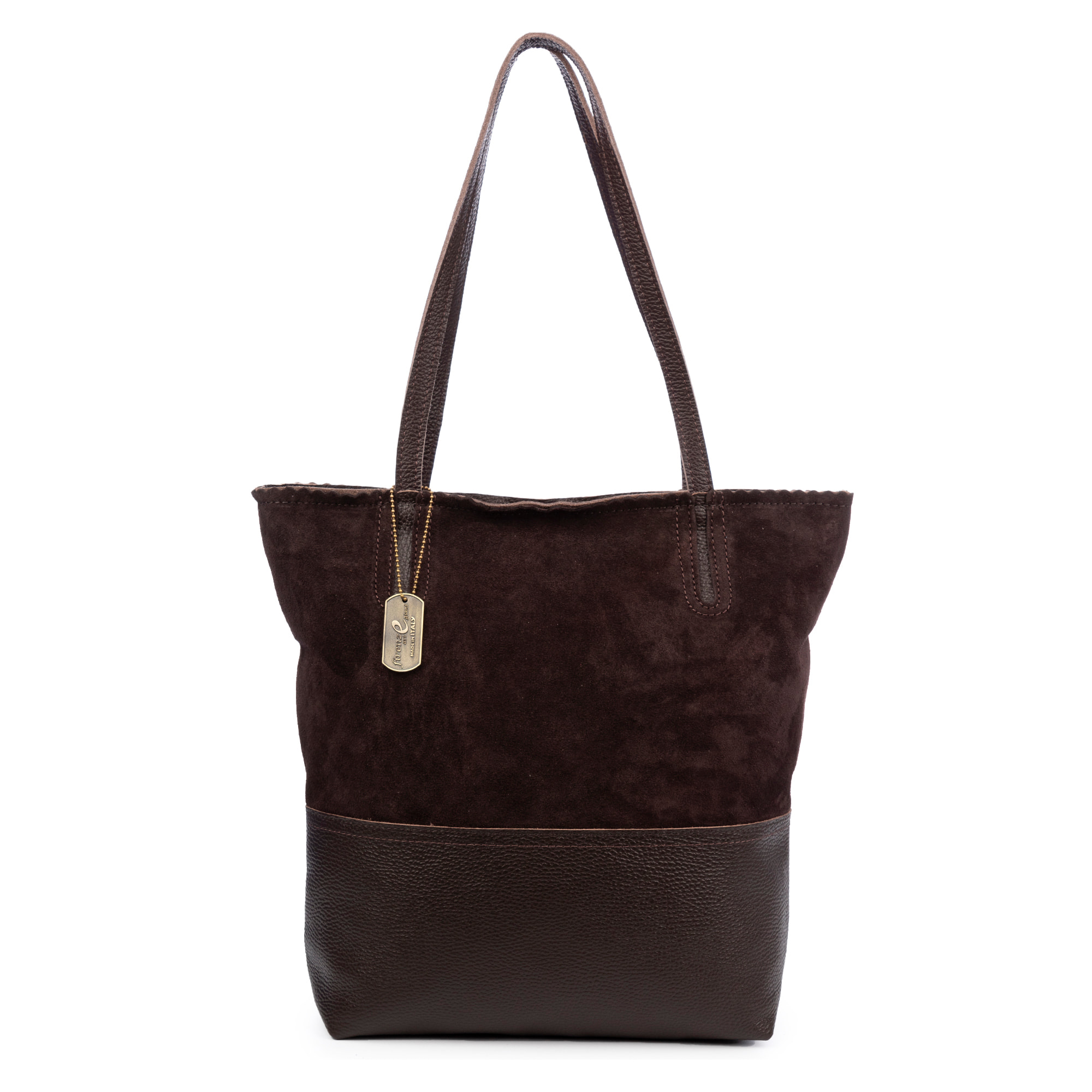 Bellino Borsa Tote Donna. Pelle autentica in Camoscio e Dollaro.