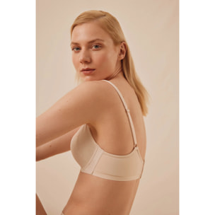 Reggiseno con ferretto non imbottito color avorio, coppe C, D ed E