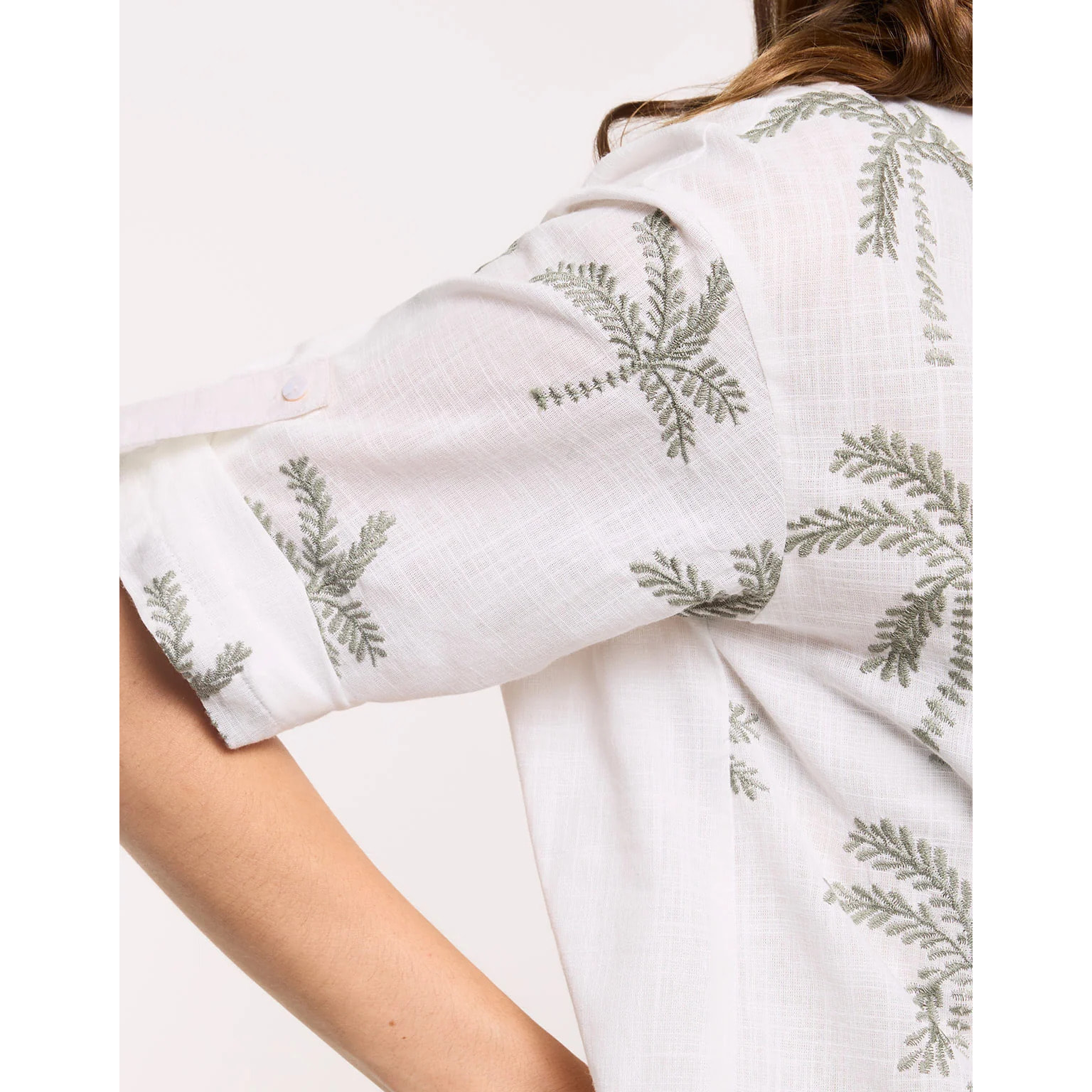 Camisa Estampado Bordado Verde - Australis