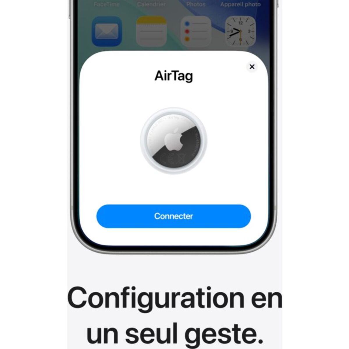Tracker GPS APPLE AirTag 2, traceur haute précision pour retrouver vos clés, sacs et objets via l'App Localiser