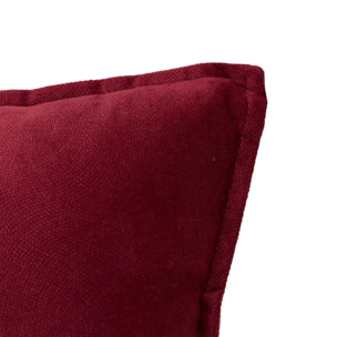Coussin Lilou rouge grenat 45x45cm