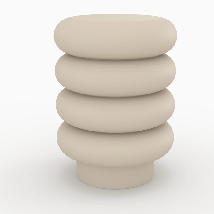 Tabouret rond en métal gris H41 cm - Félicie