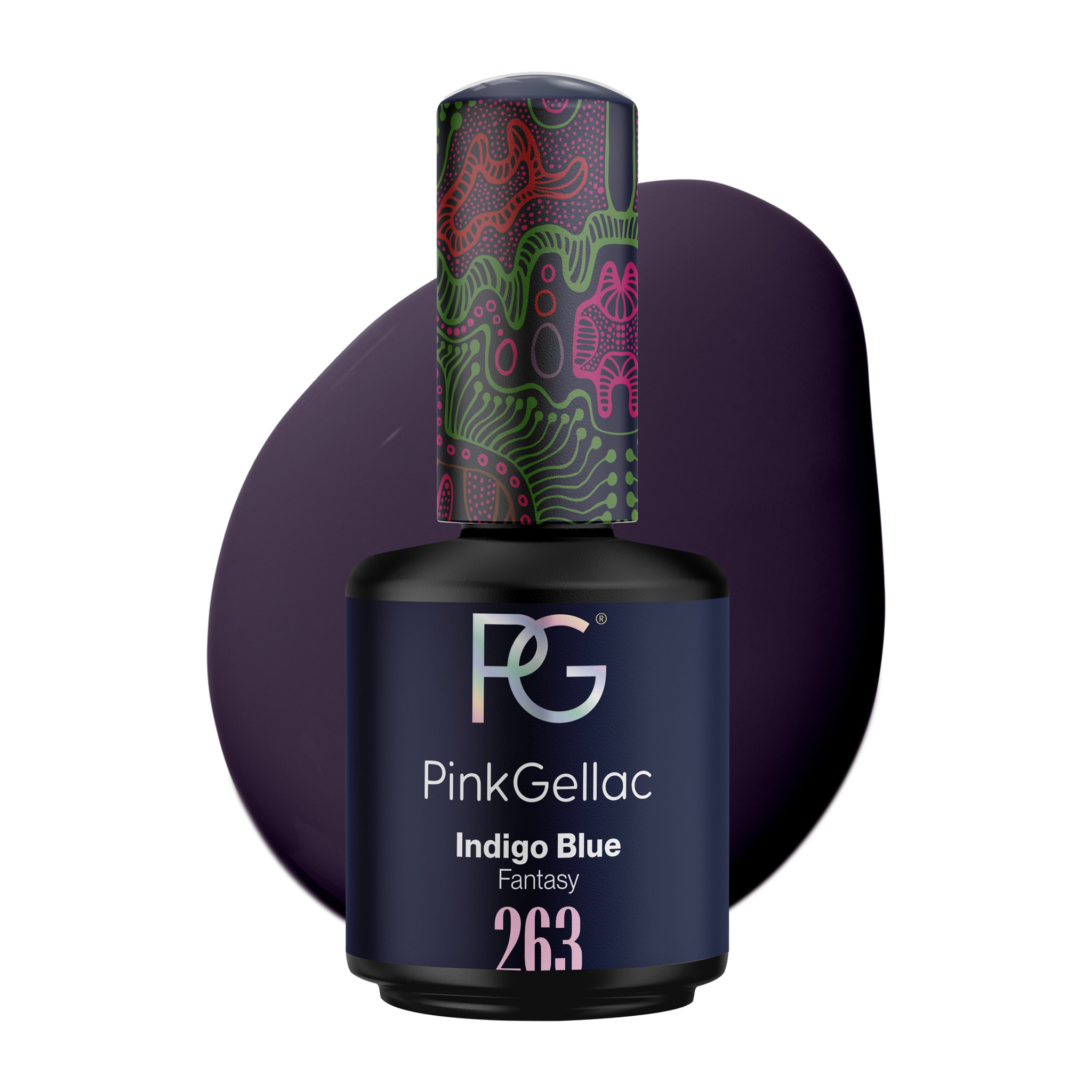 Pink Gellac 262 Indigo Blue Gellak 15ml - Glanzende Blauwe Gel Lak Nagellak - Gelnagels Producten - Gel Nails
