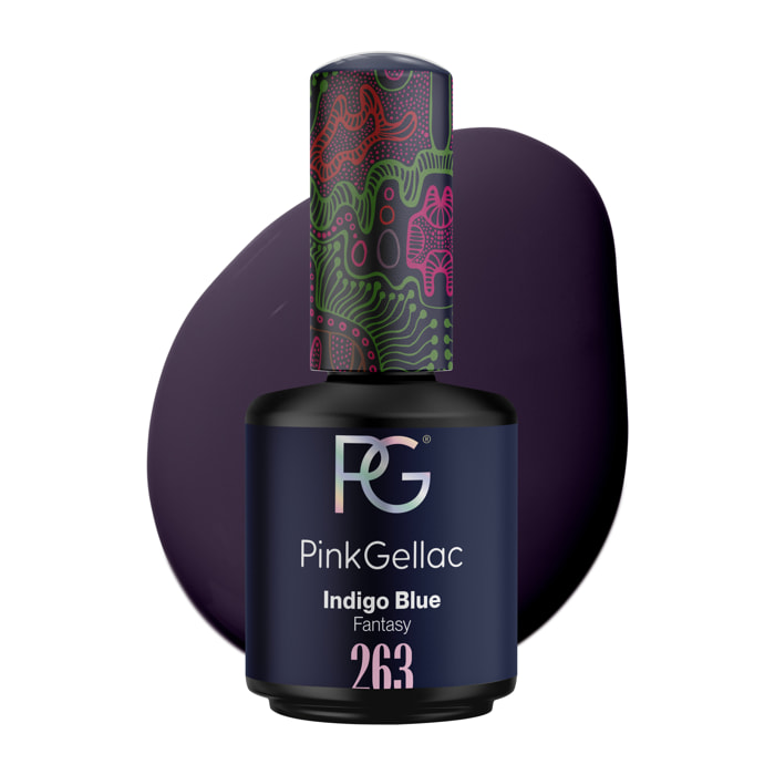 Pink Gellac 262 Indigo Blue Gellak 15ml - Glanzende Blauwe Gel Lak Nagellak - Gelnagels Producten - Gel Nails