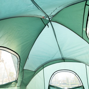 Tente de camping familiale 5-6 pers. - porte, 2 fenêtres - vert