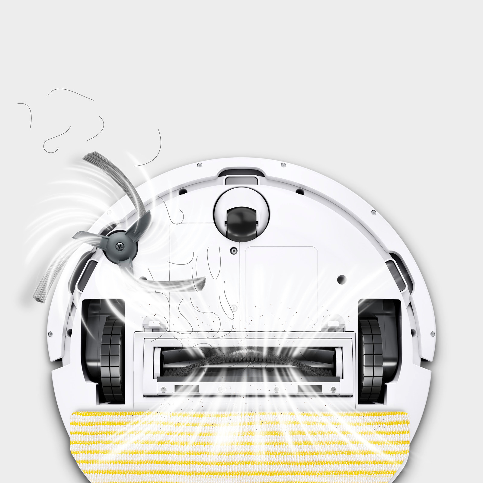 Aspirateur robot laveur KARCHER RVC 3 - 15000 PA - connecté - navigation lidar - 130 min