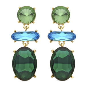 Pendientes Lux by Lux acabadoss en oro amarillo 18k