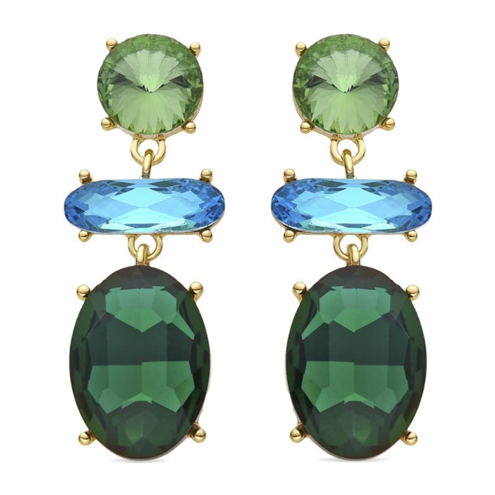 Pendientes Lux by Lux acabadoss en oro amarillo 18k