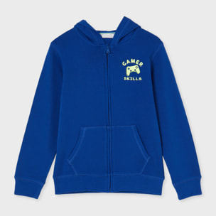 Felpa zip e cappuccio