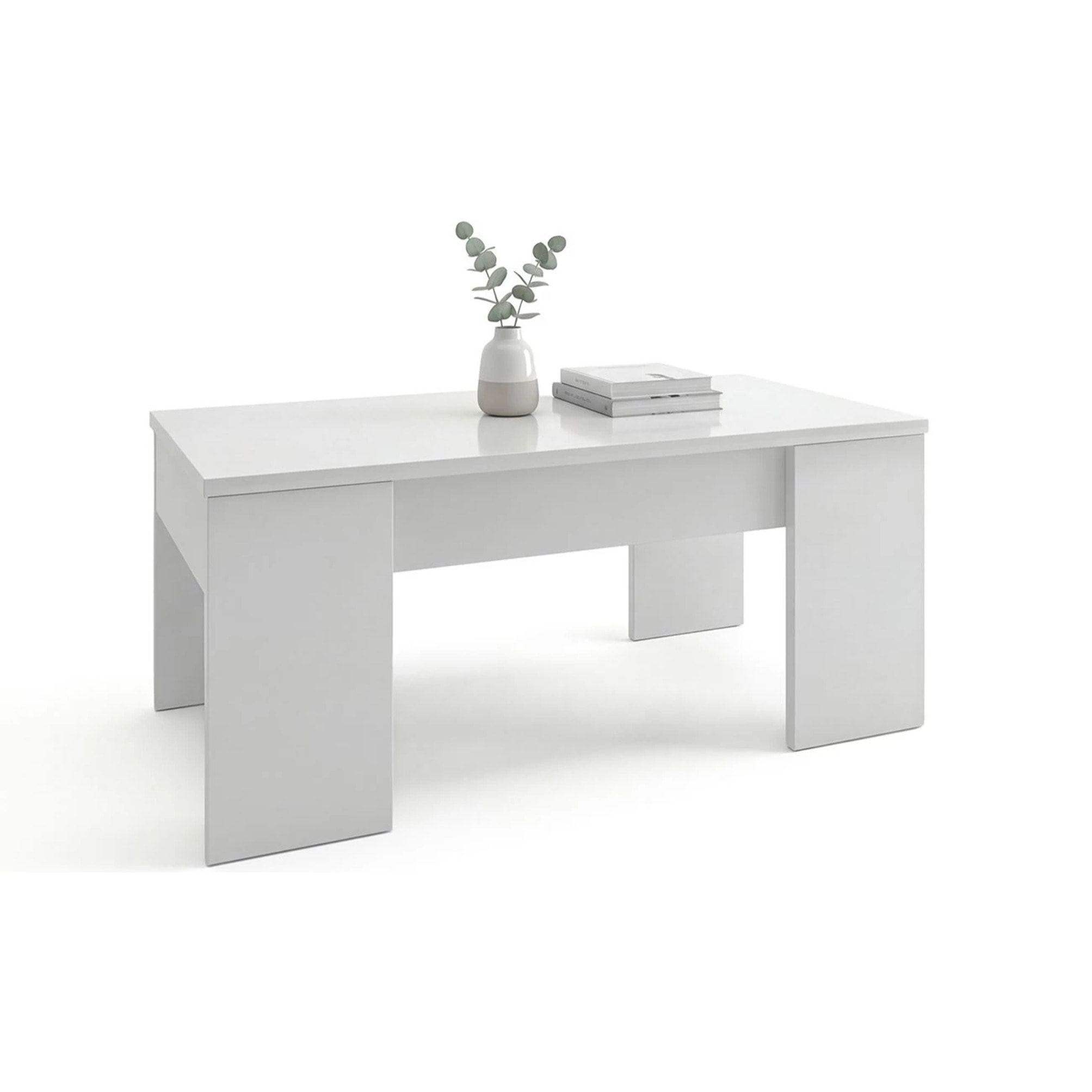 Mesa de centro elevable Vita Blanco Artik (Blanco Mate)