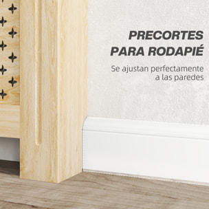 Cubre Radiadores Cubreradiador de MDF Cubierta para Radiador para Salón Dormitorio Pasillo 152x19x82 cm Roble