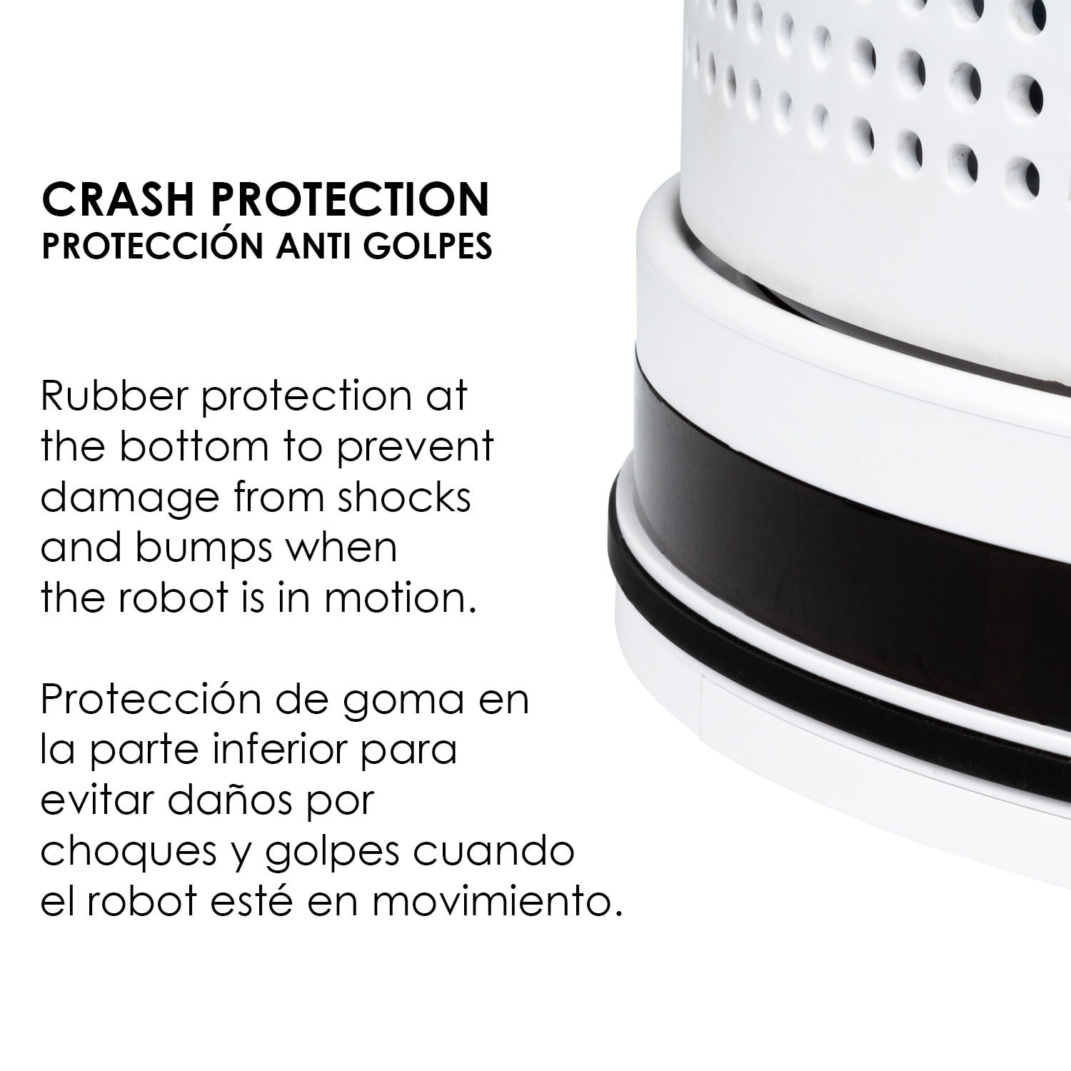 DAM Robot purificatore d'aria con formaldeide, anioni, TVOC ed eliminazione del 99,97% dei batteri. 31x31x47 cm. Colore bianco