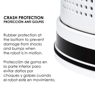 DAM Robot purificatore d'aria con formaldeide, anioni, TVOC ed eliminazione del 99,97% dei batteri. 31x31x47 cm. Colore bianco