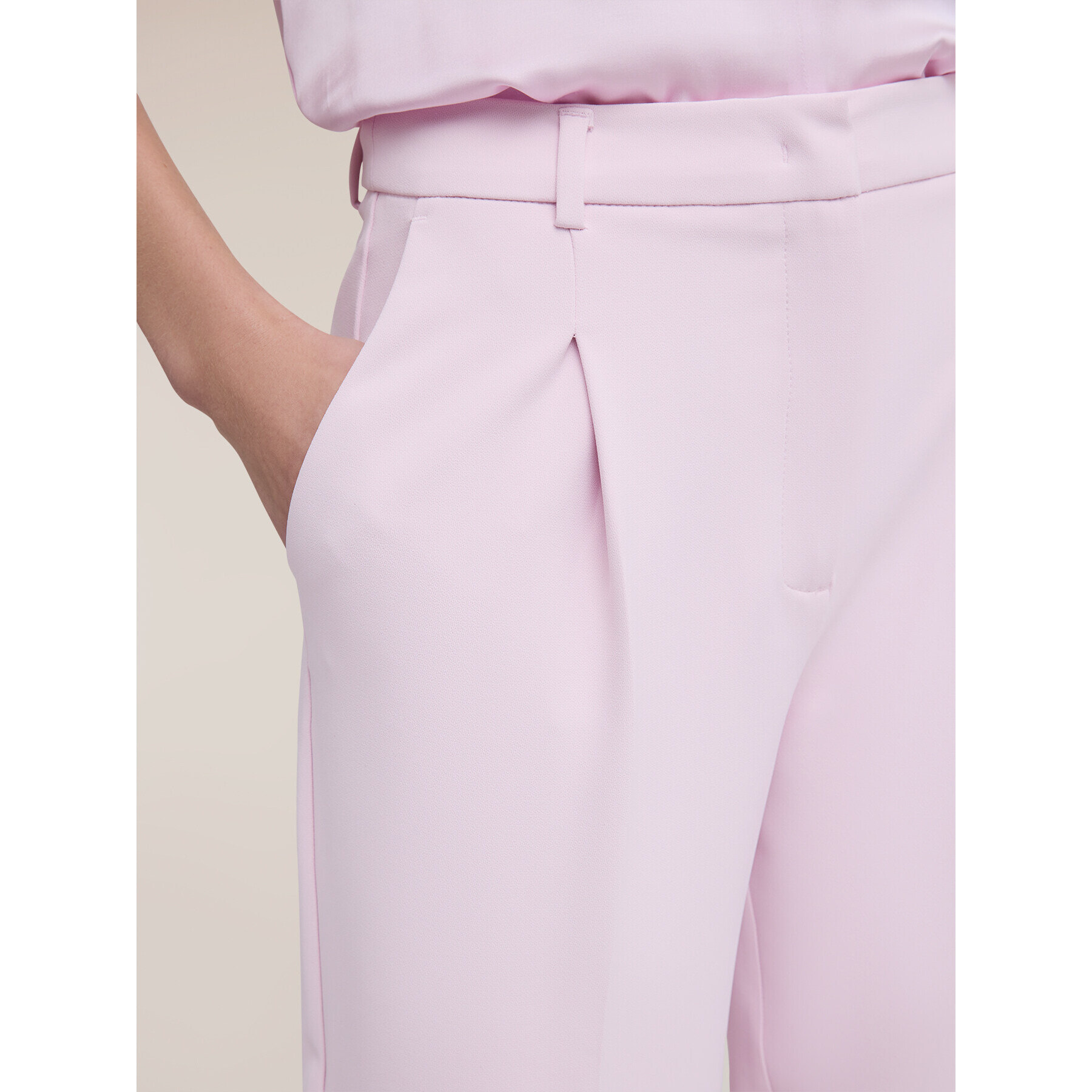 Motivi - Pantaloni palazzo in crêpe - Rosa