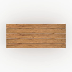 Table de jardin rectangulaire en bois de teck recyclé 10 personnes - Luma