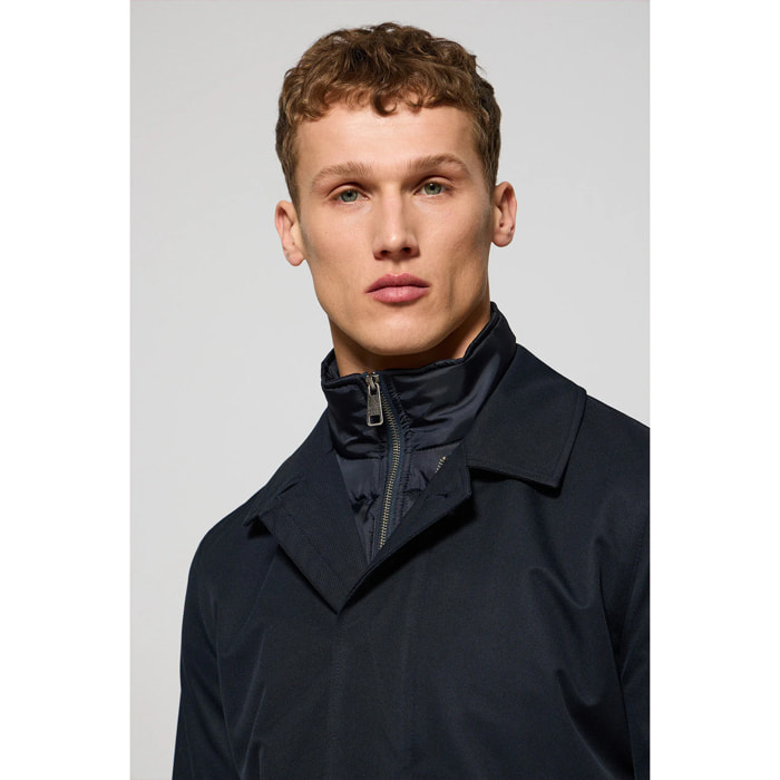 Cappotto Hunter blu marino con particolari Polo Club