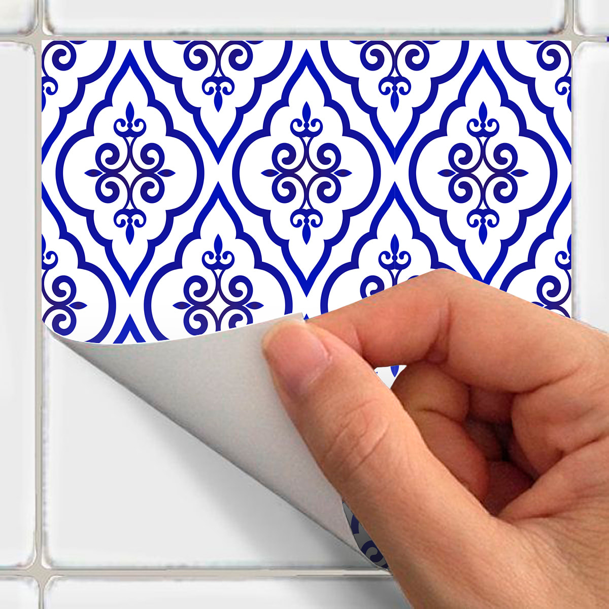 Stickers muraux - Sticker Mural Carrelage adhésif Cuisine Salle de Bain - 60 STICKERS CARREAUX DE CIMENT ORIENTAL LIWA