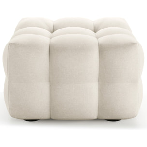 Pouf capitonné en tissu bouclé - CESTER