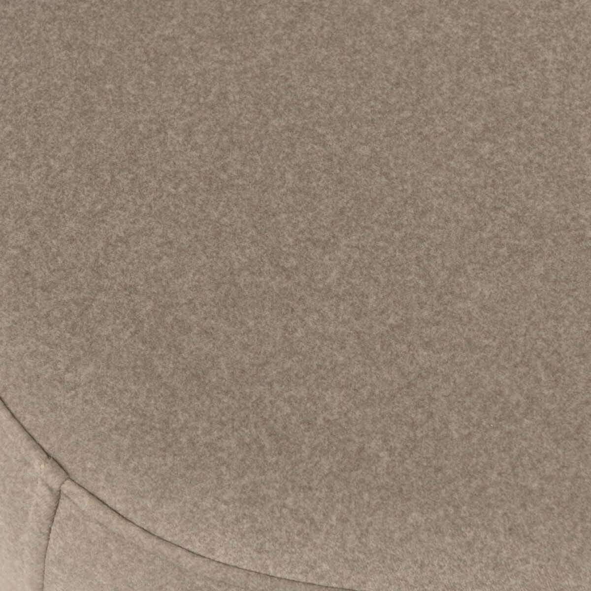 LEOPOLD - Pouf forme galet n°3 en tissu effet velours beige foncé