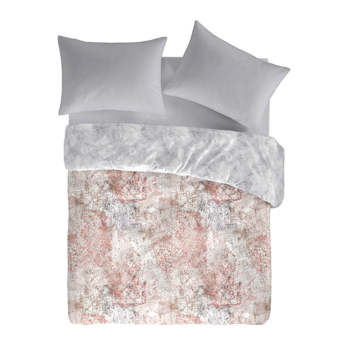 Housse de couette réversible OBA en coton percale - gris - vendue seule