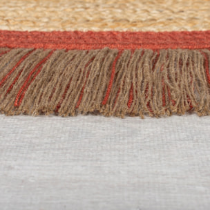 Tapis en jute KAHANA Terracotta