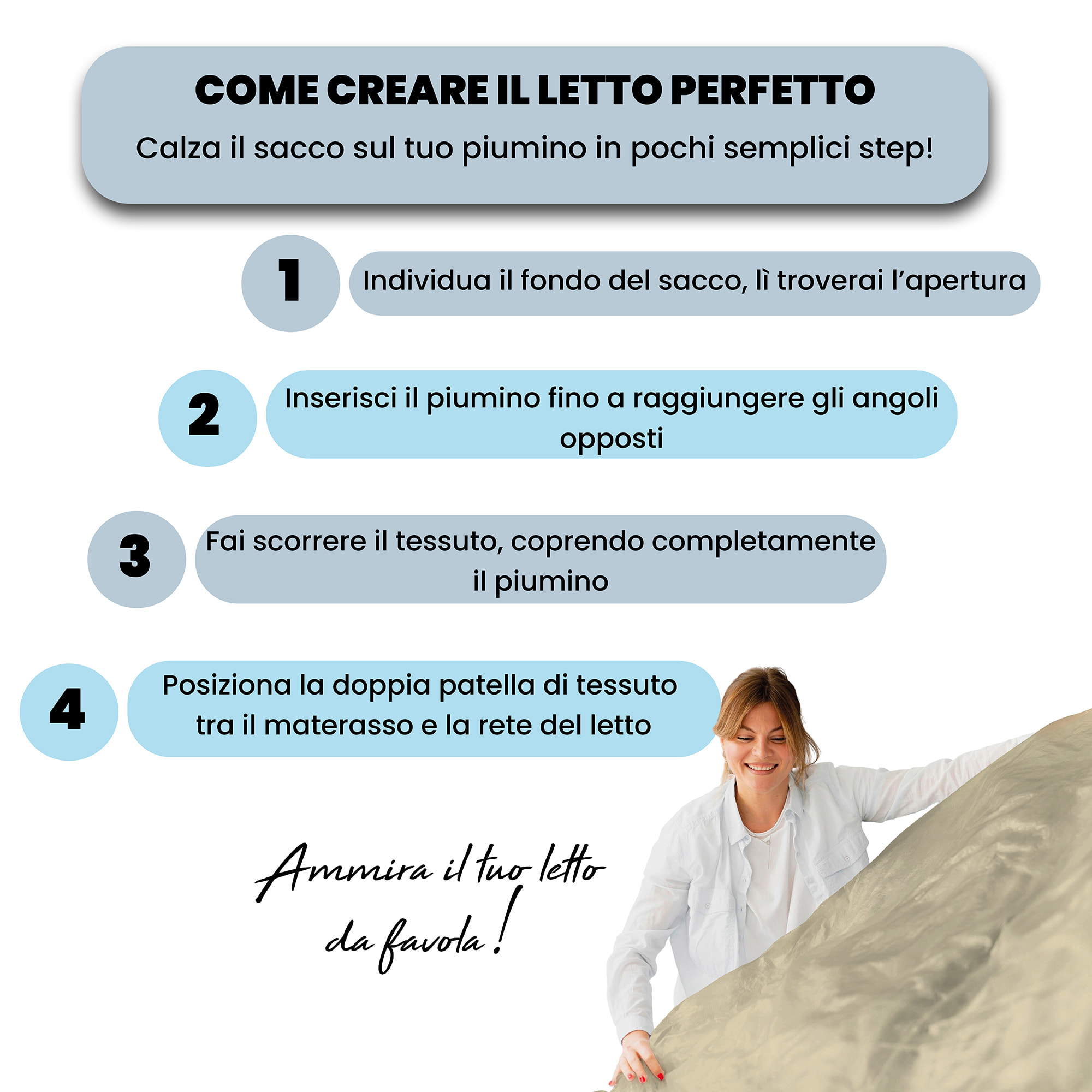 PARURE COPRIPIUMINO WATER WASHED, 100% Microfibra, No Stiro - CREMA