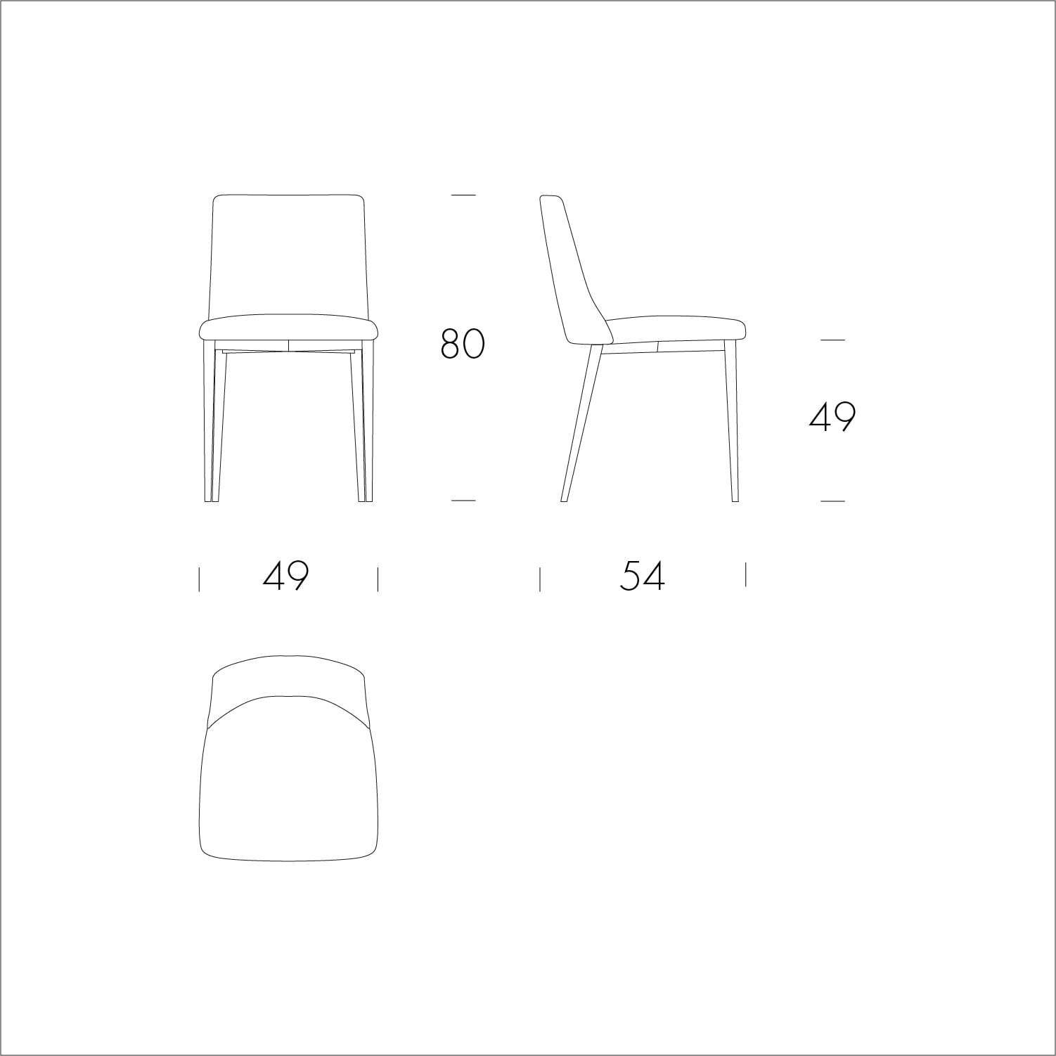 SET DI 2 SEDIE ANTEA STRUTTURA GRIGIO CARBONE PELLE TESTA DI MORO