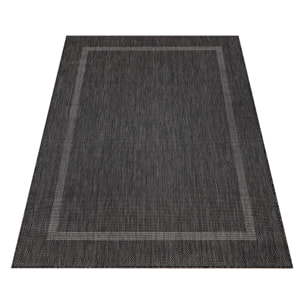 FARO - Tapis rond intérieur extérieur à motif Noir