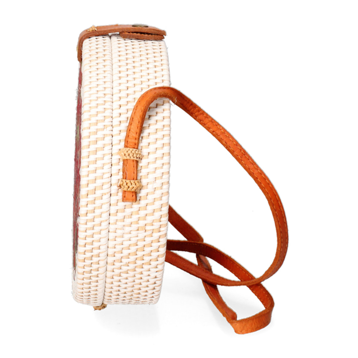 Borsa a tracolla da Donna Jessica in Paglia Intrecciata a mano Prodotto Vegano 20x20x10 cm