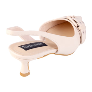 Decolletè in siml pelle con tacco basso