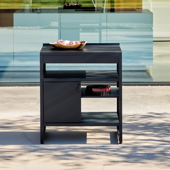 Module de cuisine extérieure acier 1 porte 3 étagères L80cm KEA