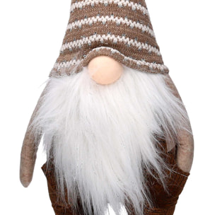 Gnomo in tessuto beige cm25x20h72