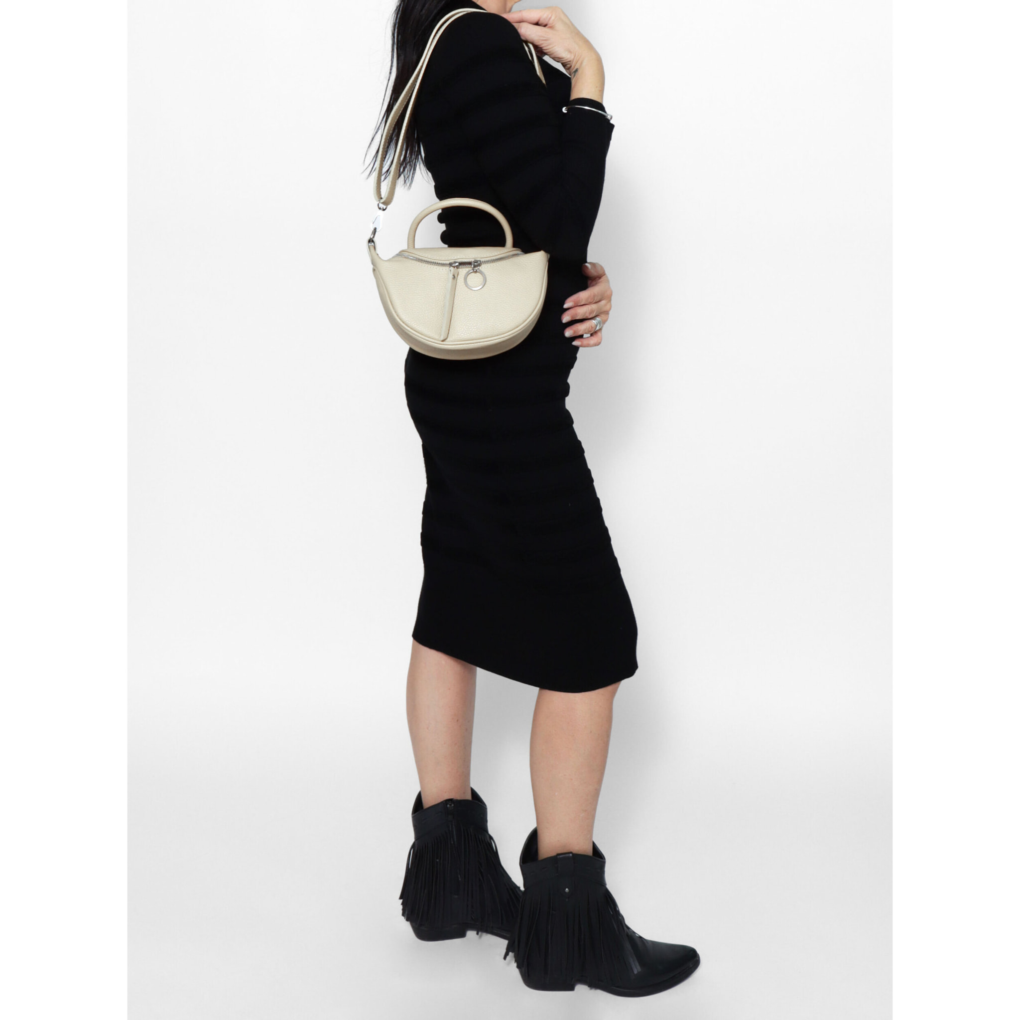 Borsa a mano Mae da donna In Vera pelle Made in Italy 26x13x8 cm