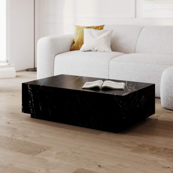Table basse rectangulaire en marbre noir - Izaé