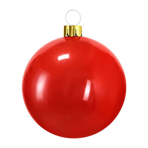Bola de navidad inflable roja de 4,5cm con ventosa y accesorios