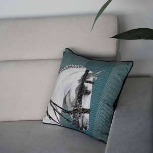 Coussin tête de cheval blanc Kare Design