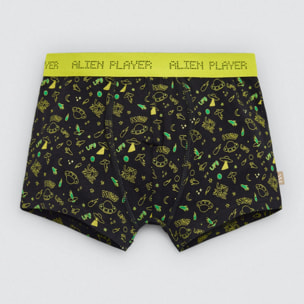 Confezione da 2 boxer da bambino con stampe "Alien Player"